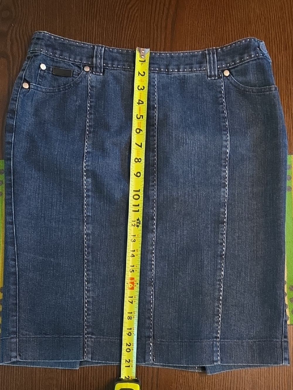 Armani Collezioni Classic Dark Blue Denim Skirt 8